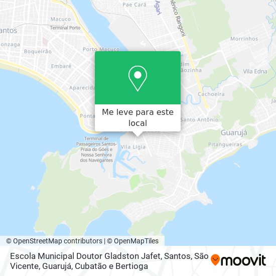 Escola Municipal Doutor Gladston Jafet mapa