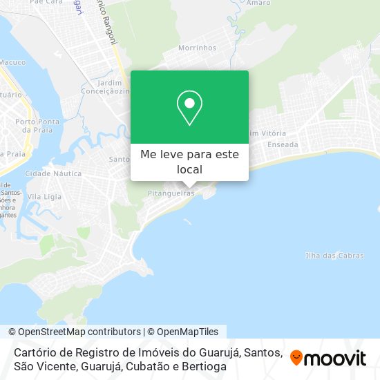 Cartório de Registro de Imóveis do Guarujá mapa