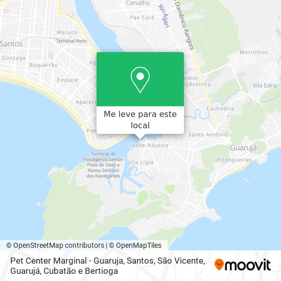 Pet Center Marginal - Guaruja mapa