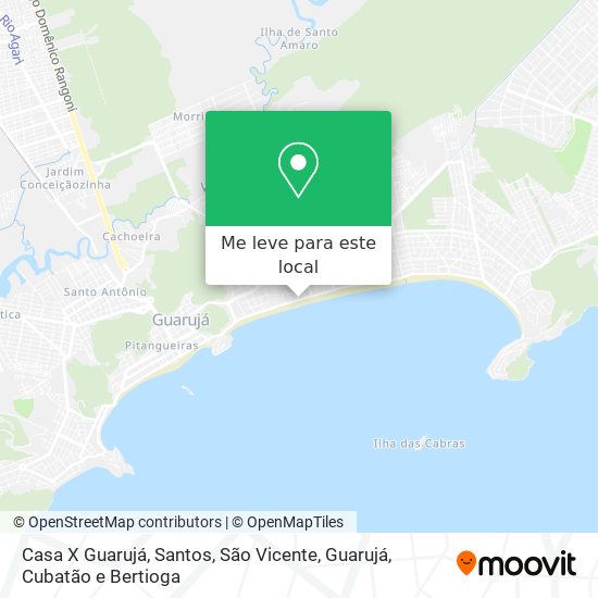 Casa X Guarujá mapa