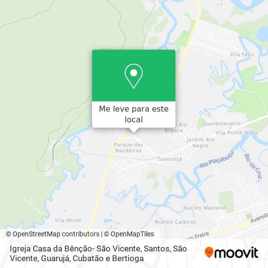 Igreja Casa da Bênção- São Vicente mapa