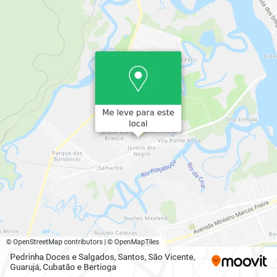 Pedrinha Doces e Salgados mapa