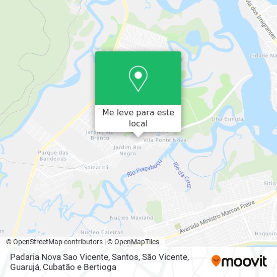 Padaria Nova Sao Vicente mapa