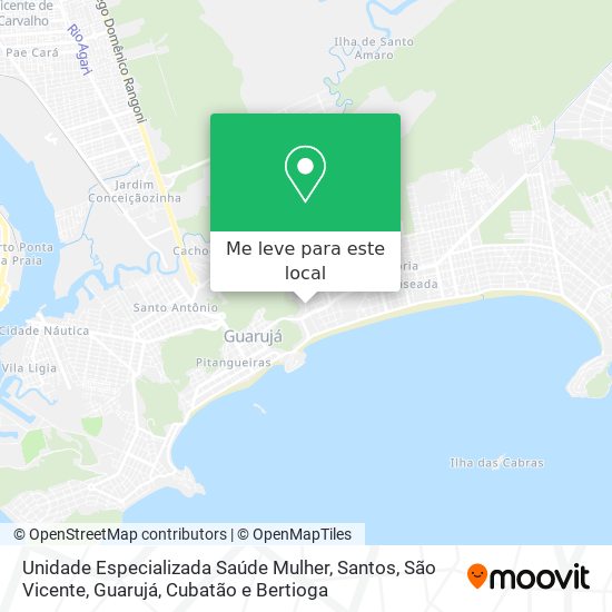 Unidade Especializada Saúde Mulher mapa