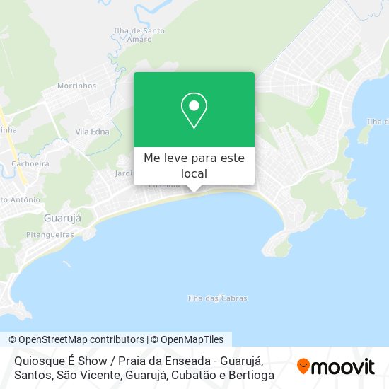 Quiosque É Show / Praia da Enseada - Guarujá mapa