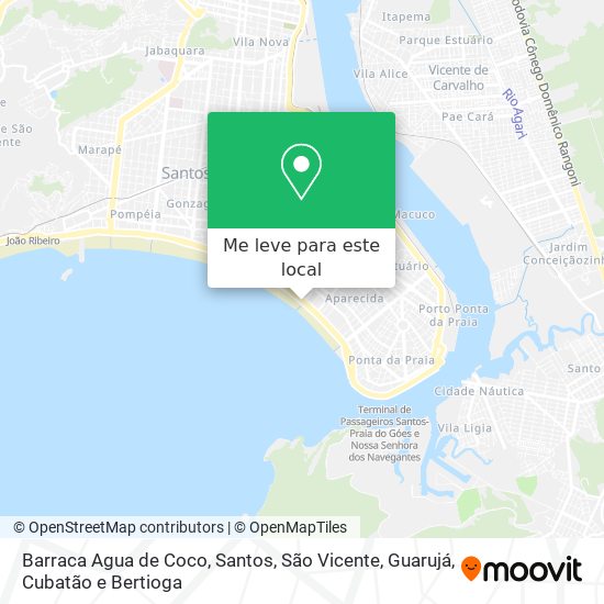 Barraca Agua de Coco mapa