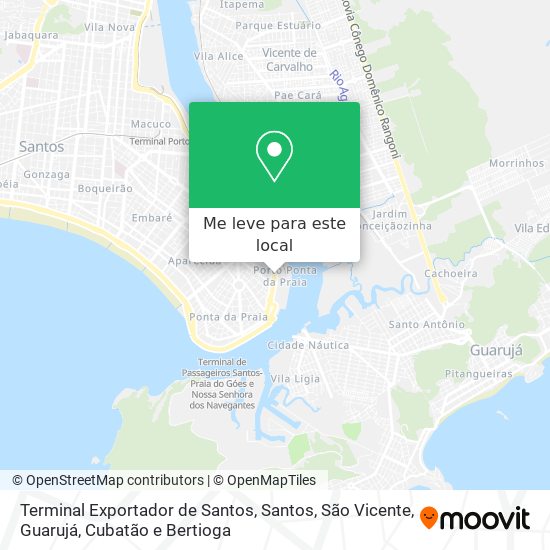 Terminal Exportador de Santos mapa