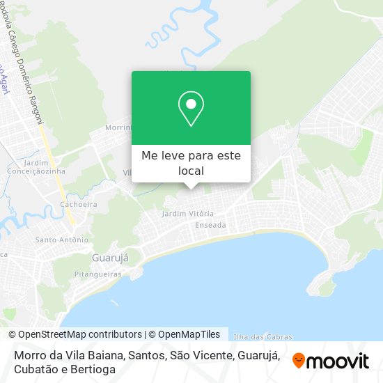 Morro da Vila Baiana mapa