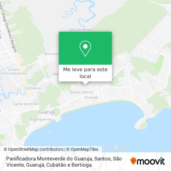 Panificadora Monteverde do Guaruja mapa