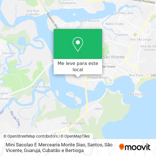 Mini Sacolao E Mercearia Monte Siao mapa