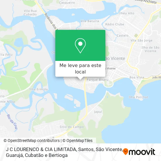 J C LOURENCO & CIA LIMITADA mapa