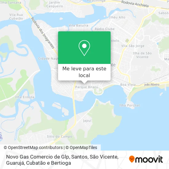 Novo Gas Comercio de Glp mapa