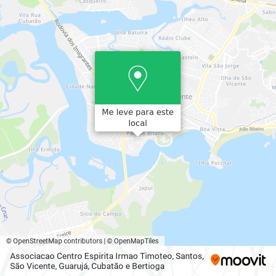 Associacao Centro Espirita Irmao Timoteo mapa