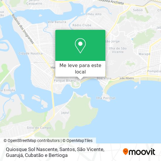 Quiosque Sol Nascente mapa