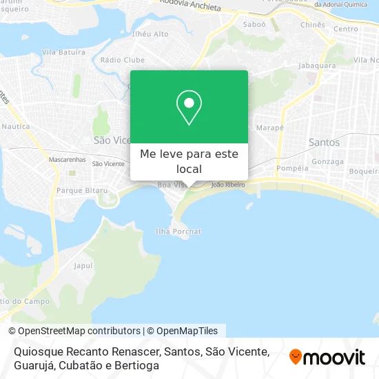 Quiosque Recanto Renascer mapa