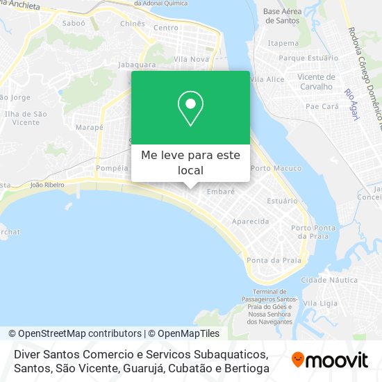 Diver Santos Comercio e Servicos Subaquaticos mapa