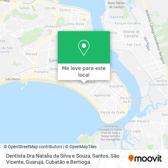 Dentista Dra Natalia da Silva e Souza mapa