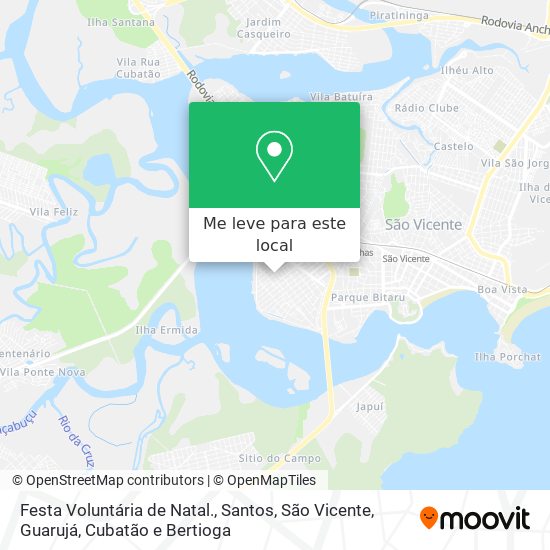 Festa Voluntária de Natal. mapa