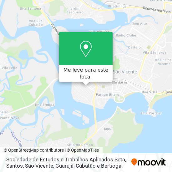 Sociedade de Estudos e Trabalhos Aplicados Seta mapa