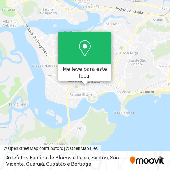 Artefatos Fábrica de Blocos e Lajes mapa
