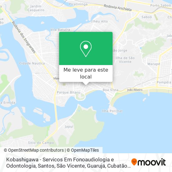 Kobashigawa - Servicos Em Fonoaudiologia e Odontologia mapa