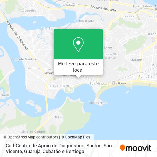 Cad-Centro de Apoio de Diagnóstico mapa