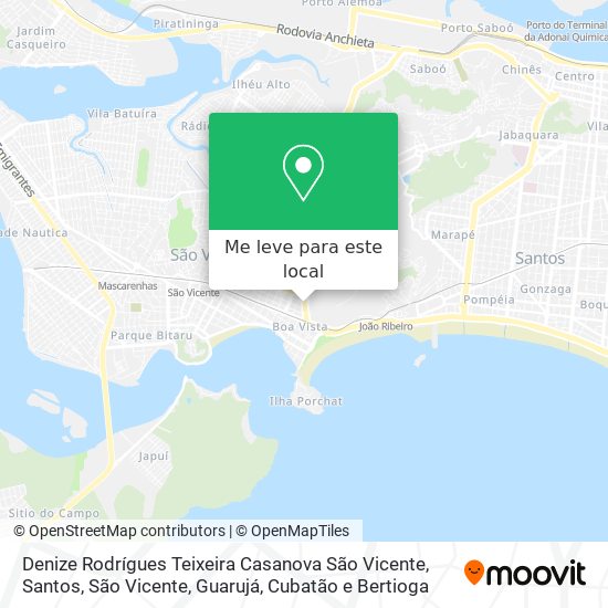 Denize Rodrígues Teixeira Casanova São Vicente mapa