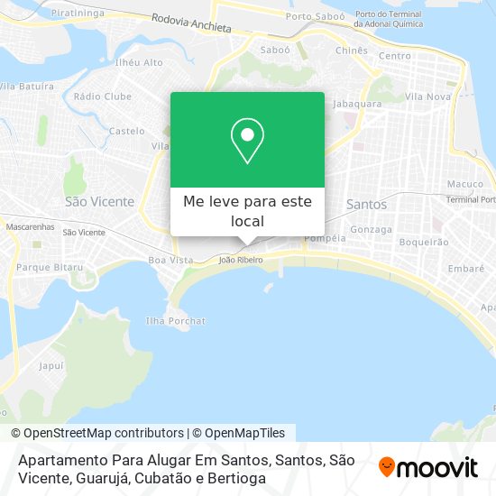 Apartamento Para Alugar Em Santos mapa