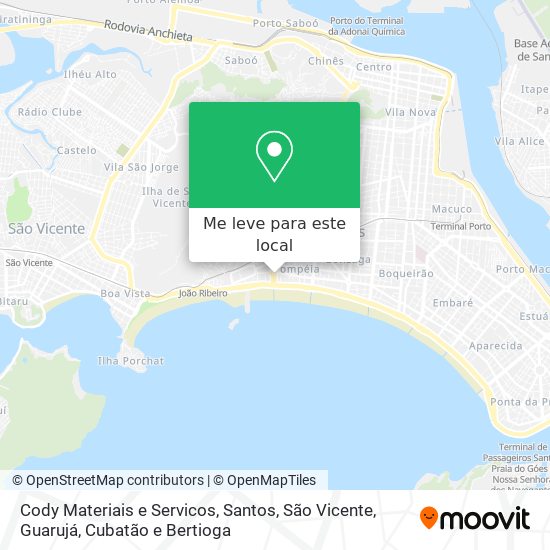 Cody Materiais e Servicos mapa