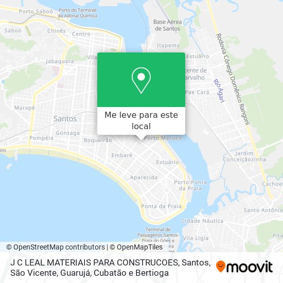 J C LEAL MATERIAIS PARA CONSTRUCOES mapa