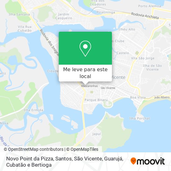 Novo Point da Pizza mapa