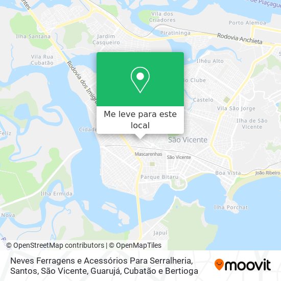 Neves Ferragens e Acessórios Para Serralheria mapa