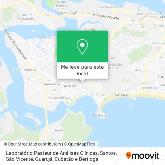 Laboratório Pasteur de Análises Clínicas mapa