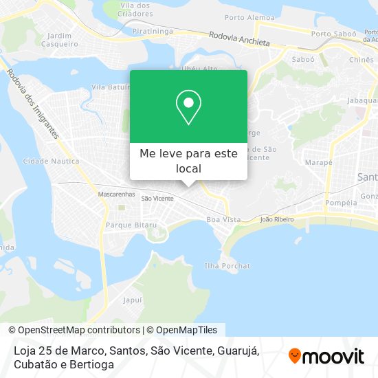 Loja 25 de Marco mapa