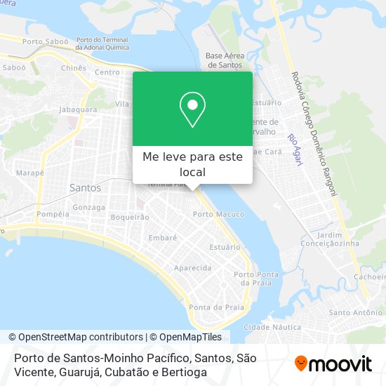 Porto de Santos-Moinho Pacífico mapa