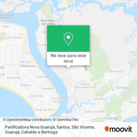 Panificadora Nova Guarujá mapa
