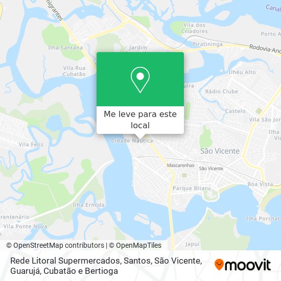 Rede Litoral Supermercados mapa