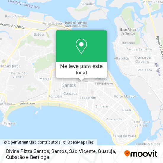 Divina Pizza Santos mapa