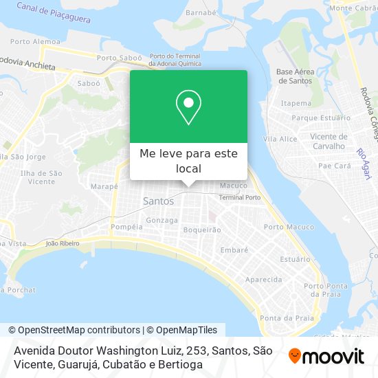 Avenida Doutor Washington Luiz, 253 mapa