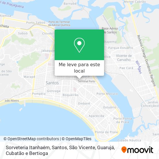 Sorveteria Itanhaém mapa