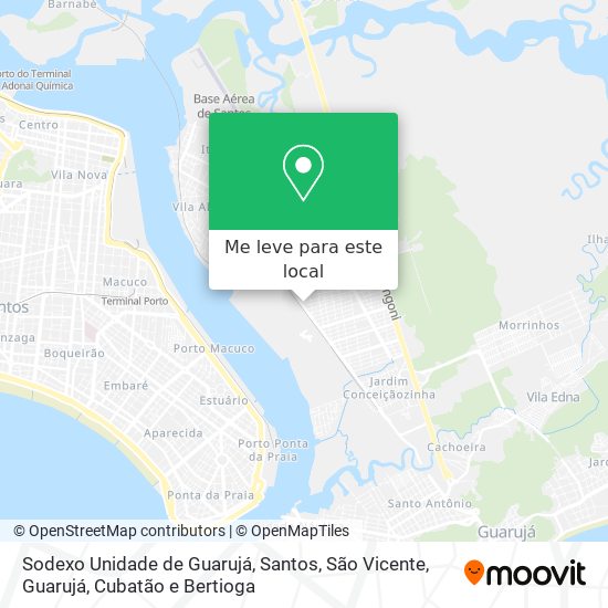 Sodexo Unidade de Guarujá mapa