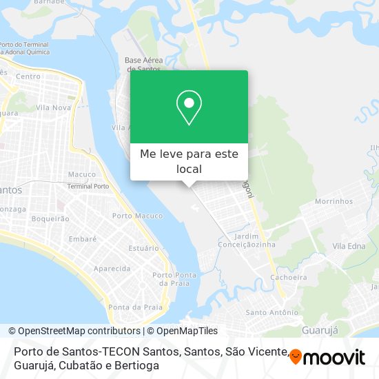 Porto de Santos-TECON Santos mapa