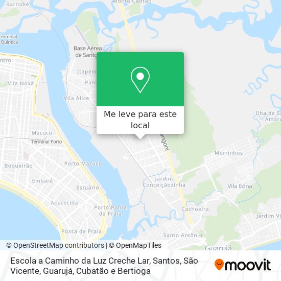 Escola a Caminho da Luz Creche Lar mapa