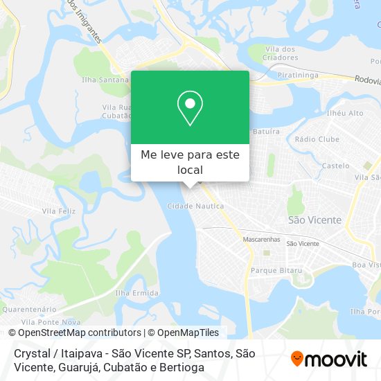 Crystal / Itaipava - São Vicente SP mapa