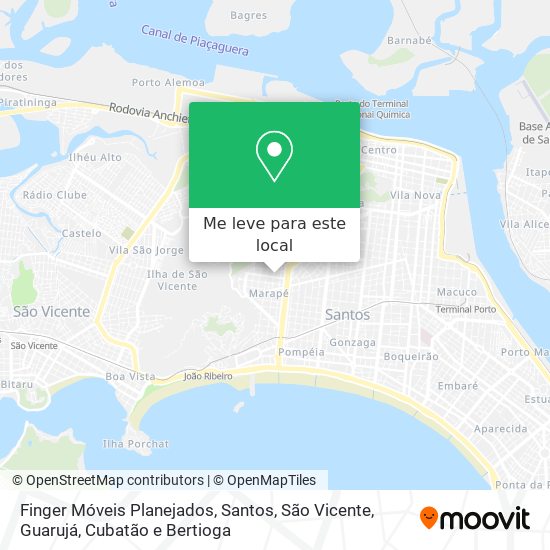 Finger Móveis Planejados mapa
