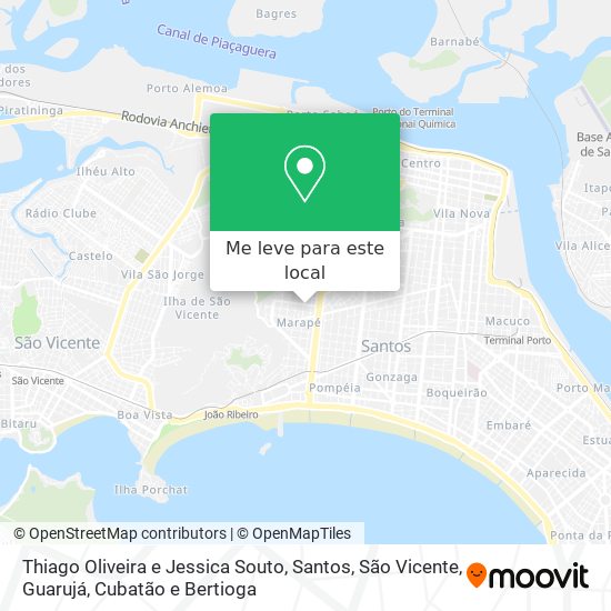 Thiago Oliveira e Jessica Souto mapa