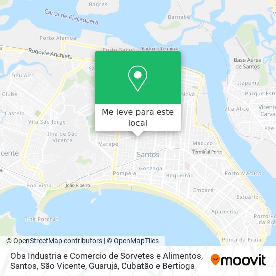 Oba Industria e Comercio de Sorvetes e Alimentos mapa