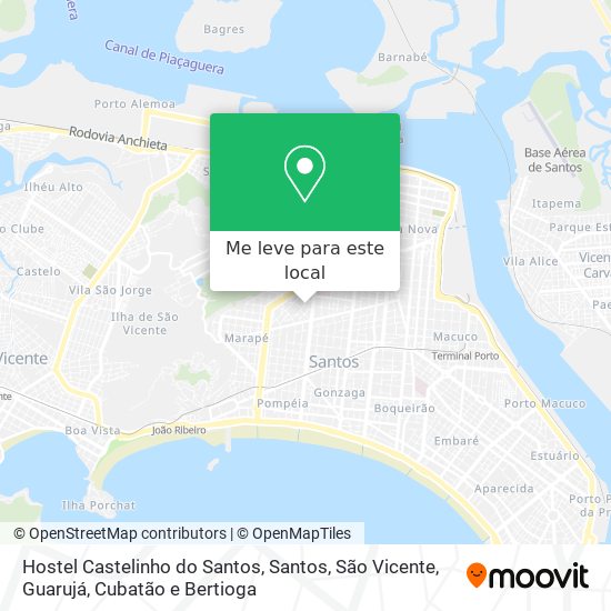 Hostel Castelinho do Santos mapa