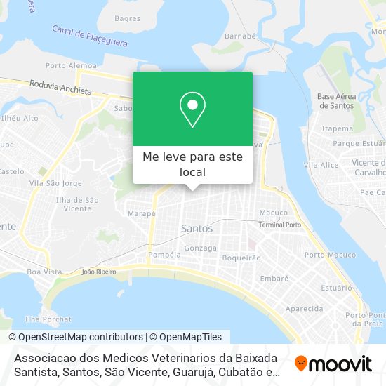 Associacao dos Medicos Veterinarios da Baixada Santista mapa