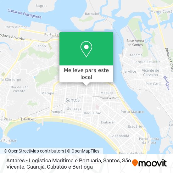 Antares - Logistica Maritima e Portuaria mapa